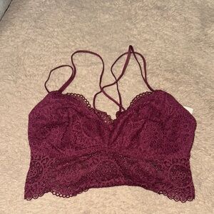 Hollister Purple Lace Longline Bralette